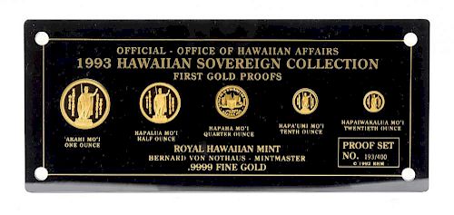 1993 Hawaiian Sovereign Gold Coin Set.