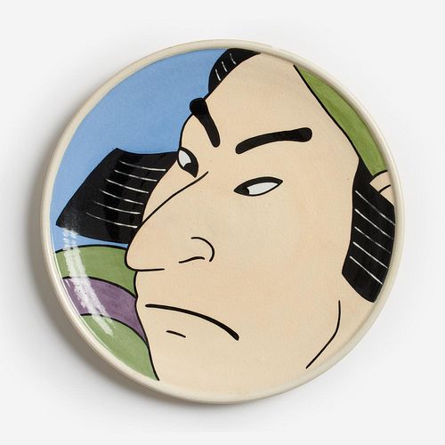 ROGER SHIMOMURA Porcelain Plate (1979)