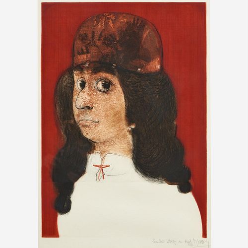 MAURICIO LASANSKY "Sandro Study in Red" (1990 Etching)