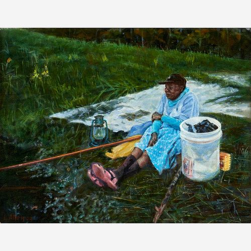 LEROY ALLEN "Set" (2004 Oil on Canvas)
