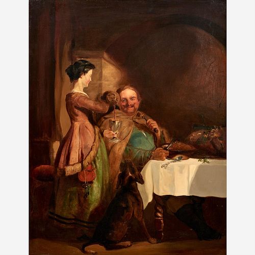 Samuel Edmonston "Falstaff at Boar's Head Inn" (Oil)