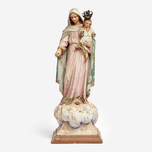 "Our Lady Help of Christians" Antique Carved Santo