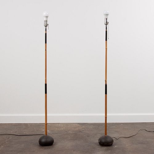 Isamu Noguchi for Akari: Pair of Bamboo Floor Lamps