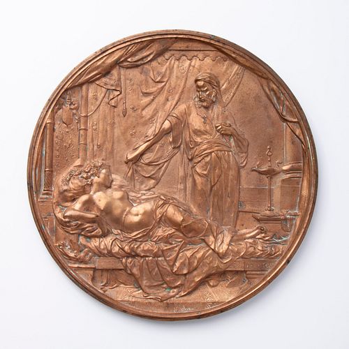 Emile-Louis Picault 'Othello & Desdemona' Relief Plaque