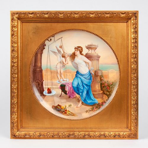 Royal Vienna Finely-Painted 14" Porcelain Charger