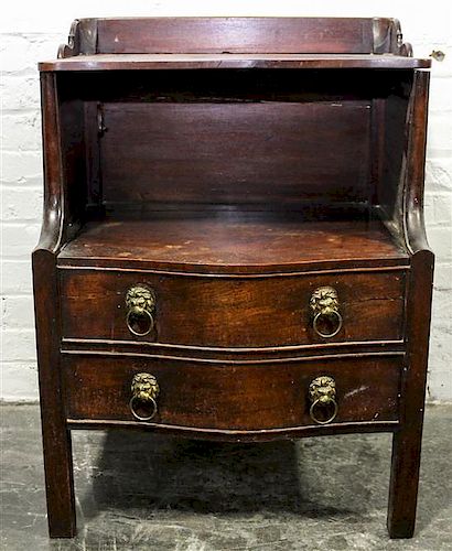 A George III Mahogany Commode Cabinet. Height 30 1/2 inches.