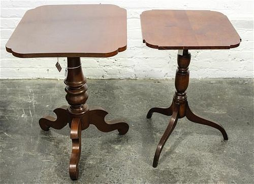 Two English Kettle Stands. Height of larger 26 1/2 x width 24 x depth 19 3/4 inches.