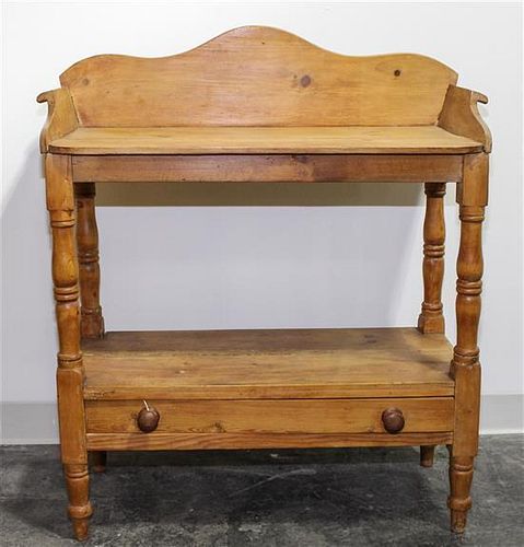 An American Pine Washstand Height 37 x width 35 x depth 16 inches.