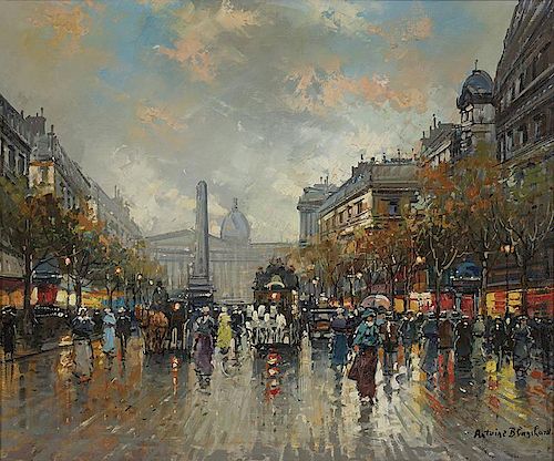 Antoine Blanchard 1910 - 1988 | Paris Street Scene