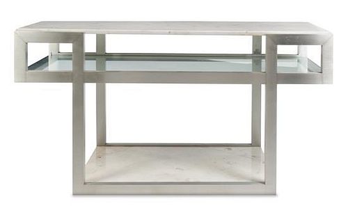 Style of Willy Rizzo (Italian, 1928-2013), LATE 20TH CENTURY, a contemporary console table