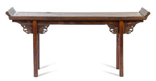 An Elmwood Table Height 35 1/4 x width 73 1/2 x depth 15 3/4 inches.