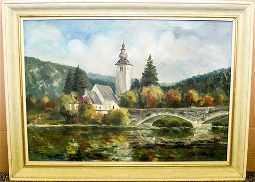 Artist Unknown, (20th century), Bridge Over a River