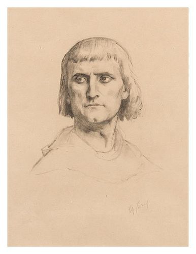 Alexandre Cabanel, (French, 1823-1889), Head of Saint Louis for the Pantheon, c. 1873