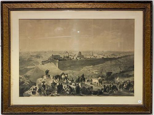 * A Print of Jerusalem 37 x 49 inches (framed).