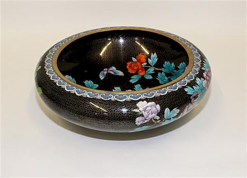 * A Chinese Cloisonne Bowl Diameter 15 inches.