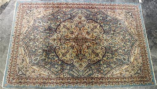 Two Persian Style Wool Area Rugs Larger: 9 feet 7 inches x 6 feet 7 inches.