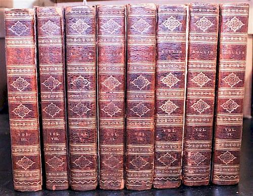ROLLIN, CHARLES  The Ancient History of the Egyptians, Carthaginians....London, 1808. 8 vols.