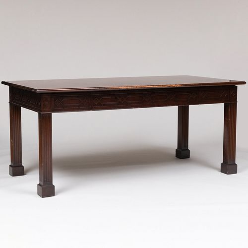 Regency Style Carved Mahogany Desk