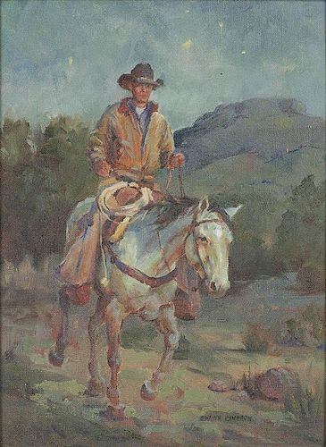 Shawn Cameron b. 1950 | Cowboy on Horseback