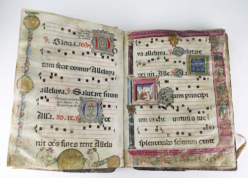 14Th C Medieval Italian Baroque Antiphony (Songbook)