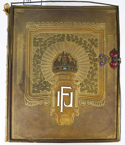 1890 A Kiraly Konyve Budapest, Hungary Large Folio Book