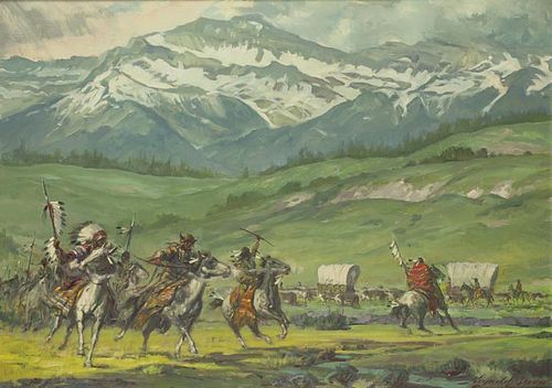 Reynold Brown 1917 - 1991 | Attacking the Stagecoach