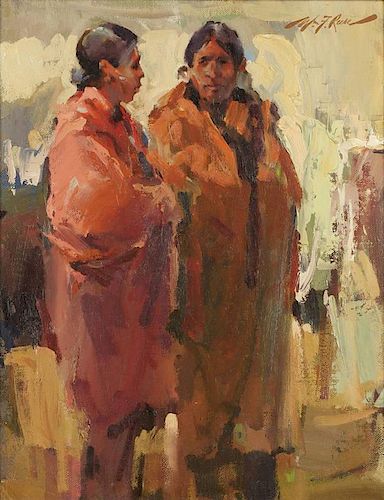 William Reese 1938 - 2010 NAWA | Two Indians Wrapped in Blankets
