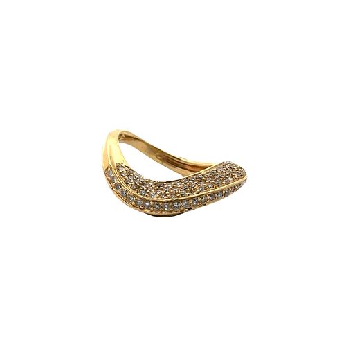 Weavy 18k Gold Ring with Diamonds