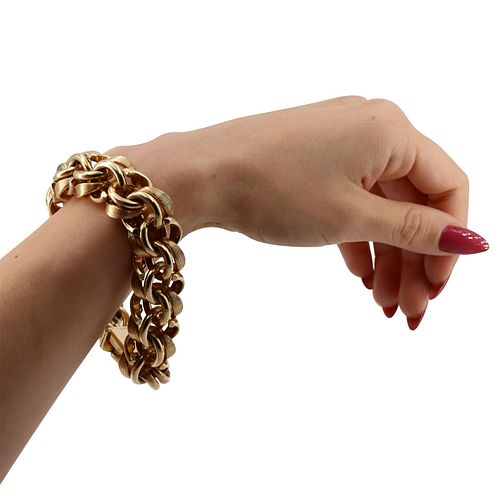 TIFFANY & CO.  14k Gold Retro Bracelet weighing 187.4 gr