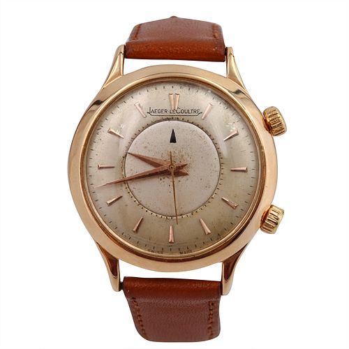 Automatic Jaeger Lecoultre 18k Gold Watch with alarm