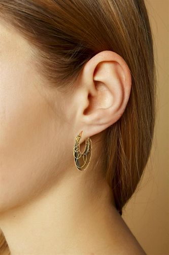 Milor Smoky Quartz 14k Gold Earrings