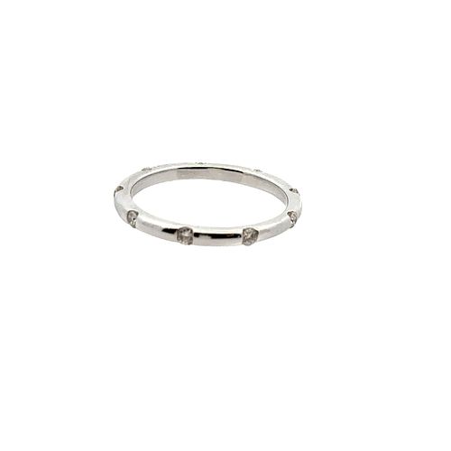14k Ring Band with Diamonds