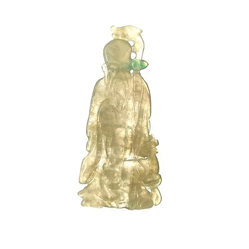 transparent Carved Jade Figure