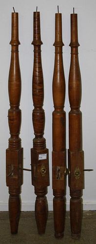 Set Of Four Maple Bed Posts
