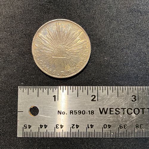 Mexico 1886 Go 8 Reales Silver Coin