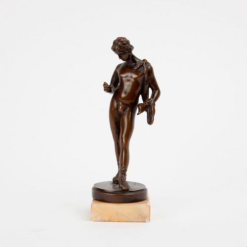 German Miniature Bronze Male Nude, Gladenbeck