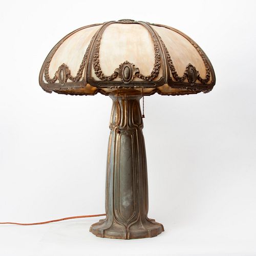 Bradley & Hubbard 1908 Slag Glass Lamp
