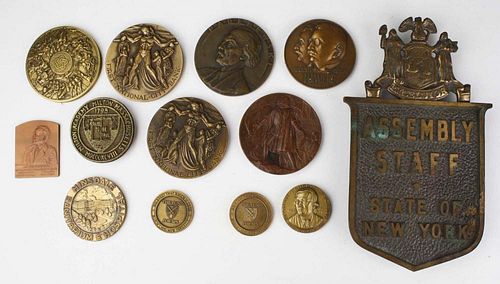 Lot Of 12 Bronzes And Medals.