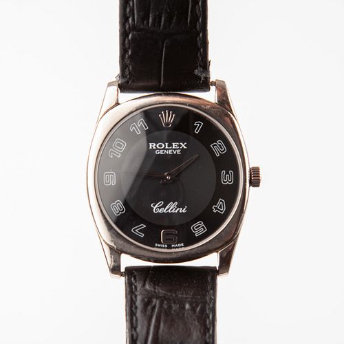 Rolex 'Danaos' 18k White Gold Cellini Watch #4233