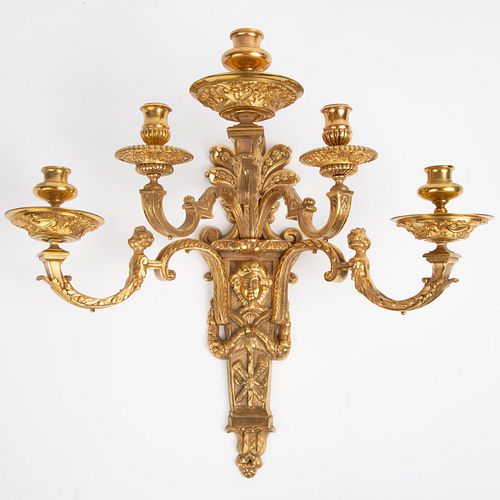 19th c. French Gilt Bronze Wall Sconce