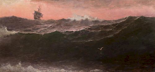 WILLIAM FORMBY HALSALL (American, 1841-1919), On the High Seas
