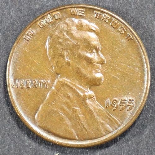 1955/55 DOUBLED DIE LINCOLN CENT BU