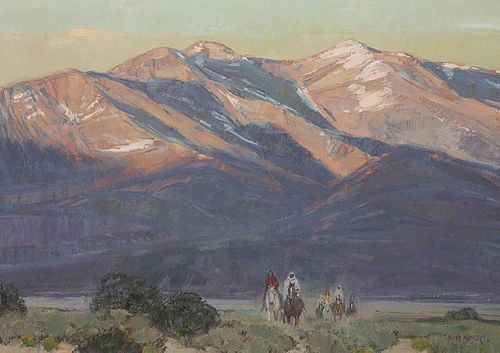 John Moyers b. 1958 CAA | Sunset on Taos Mountain