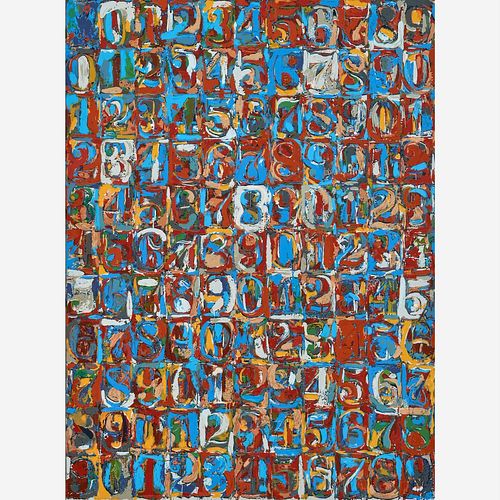 JASPER JOHNS (After) "Numbers" Serigraphic Poster, 1974