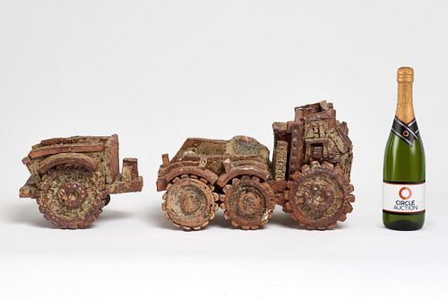 JESSE SMALL Ceramic Military Vehicle with Trailer