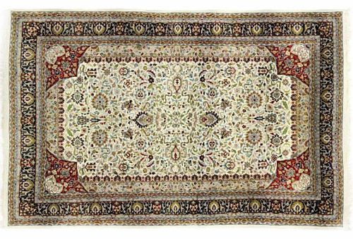 Iranian Persian Kashan Pile Woven Carpet c. 20th C