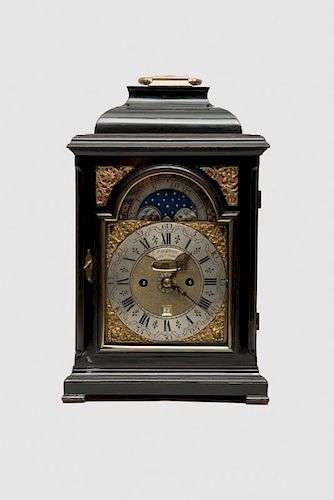 English Mahogany and Brass Bracket Clock