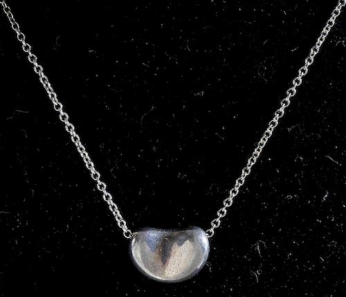 Tiffany & Co. Silver Bean Necklace