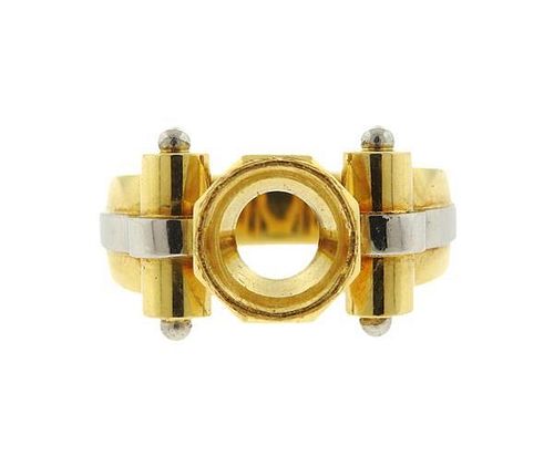 18K Two Tone Gold Ring Mounting
