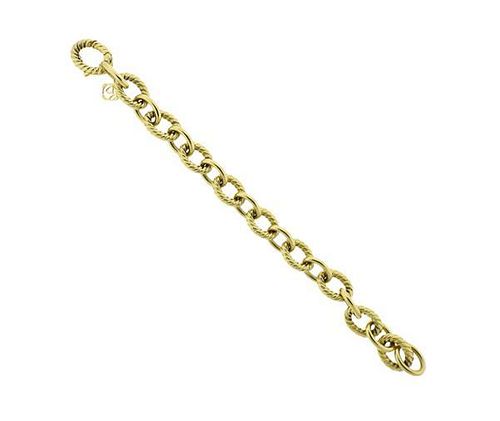 David Yurman 18K Gold Link Bracelet